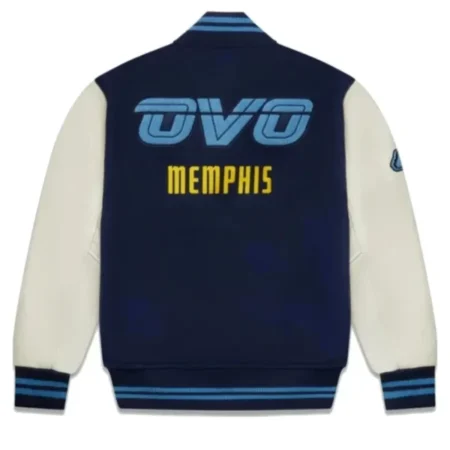 OVO Memphis Grizzlies Varsity Jacket Back