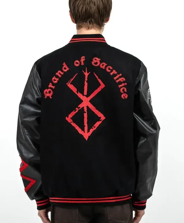 Order Sacrifice Black Varsity Jacket For sale
