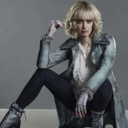 Rachel Skarsten TV Series Batwoman Alice Leather Coat 1 webp