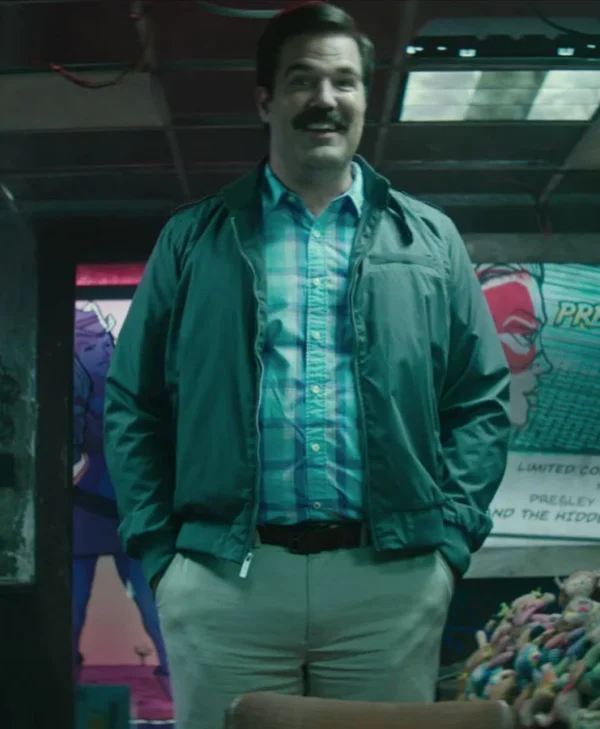 Rob Delaney DeadPool 2 Grey Bomber Jacket jpg webp