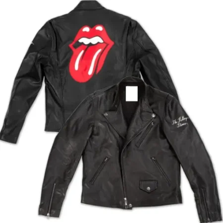 Rolling Stones Leather Black Jacket