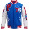 Roxanne Philadelphia 76ers Blue Wool Varsity Jacket