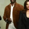 Sevvy Johnson TV Series Famke Janssen The Fix Brown Suede Leather Jacket webp