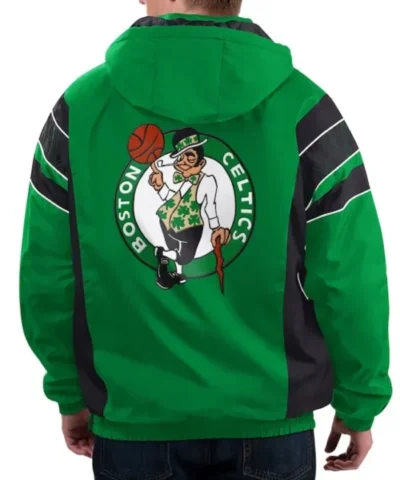 Shop Boston Celtics Home Team Half Zip Kelly Green Jacket 600x729