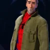 Shop Spider Man Into The Spider Verse Peter B Parker Green Cotton Coat webp
