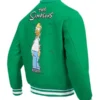 Simpson Kelly Green Varsity Jacket Back