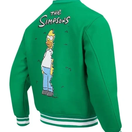 Simpson Kelly Green Varsity Jacket Back