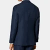 Slim Fit Navy Blue 2 Piece Mens Formal Suit Back
