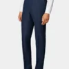 Slim Fit Navy Blue 2 Piece Mens Formal Suit Pant