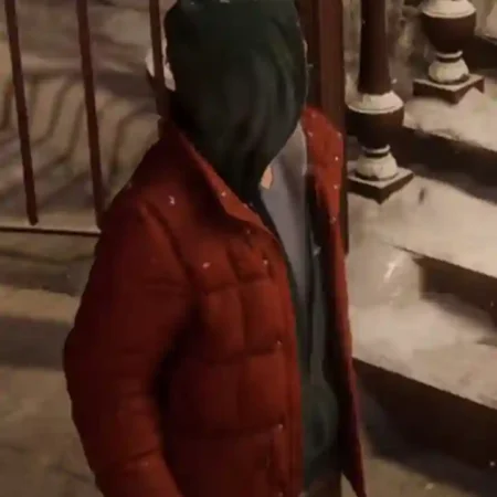 Spider Man Miles Morales Red Quilted Puffer Jacket webp