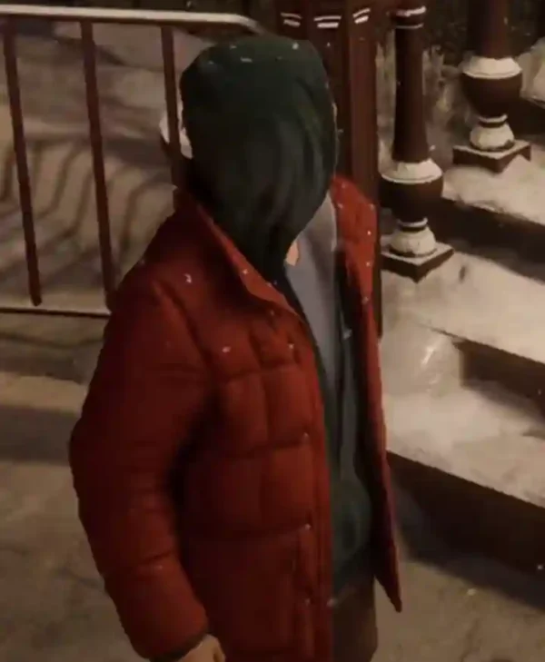 Spider Man Miles Morales Red Quilted Puffer Jacket webp