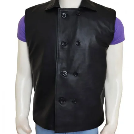 Spiderman Noir Black Leather Vest