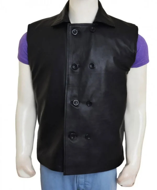Spiderman Noir Black Leather Vest