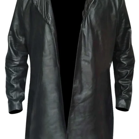 Star Trek Into Darkness Khan Long Leather Trench Coat png webp