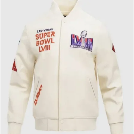 Superbowl LVIII White Varsity Jacket