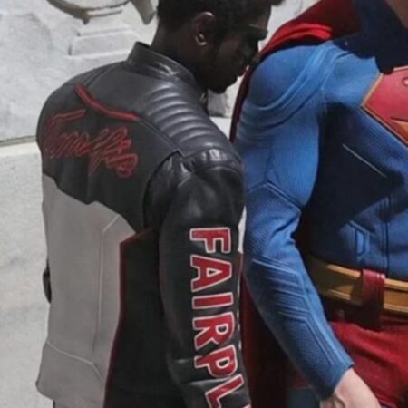 Superman 2025 Mister Terrific Black Leathe rJacket