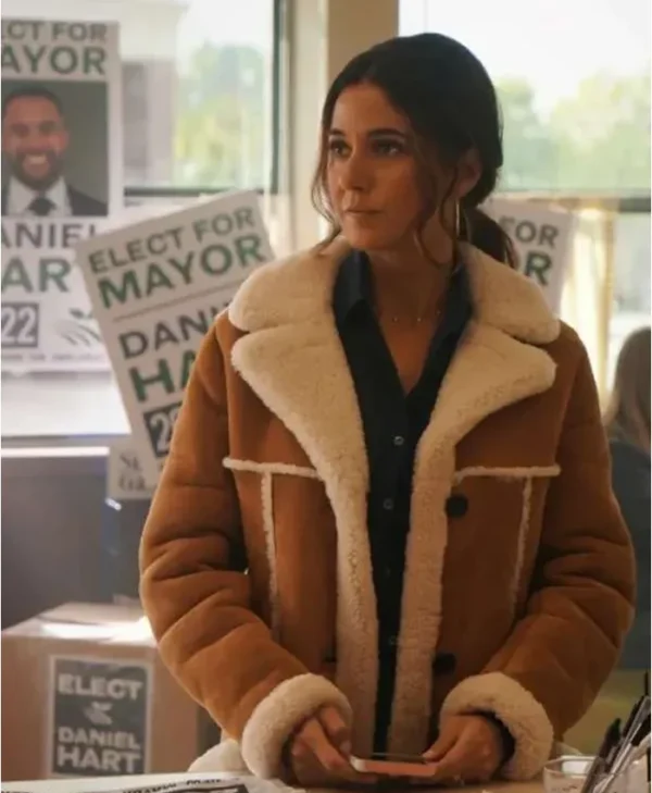 Superman and Lois Lana Lang Suede Leather Coat webp