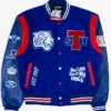 Tennessee State Motto Blue Varsity Jacket