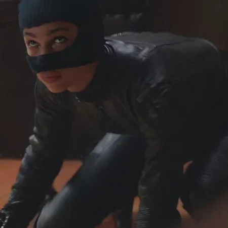 The Batman 2022 Selina Kyle Catwoman Black Jacket webp