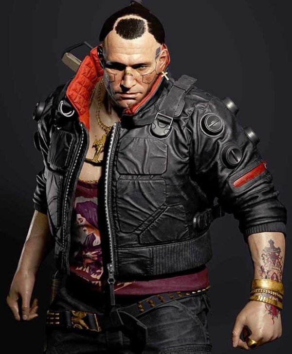 The Cyberpunk 2077 Jackie Welles Black Jacket Front jpg