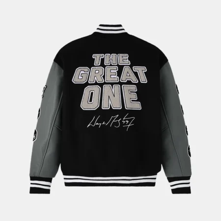 The Great One OVO Varsity Jacket Black and Grey 1