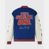 The Great One OVO Varsity Jacket Blue and White