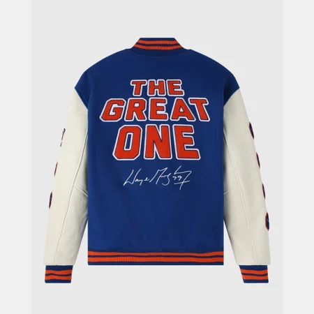 The Great One OVO Varsity Jacket Blue and White