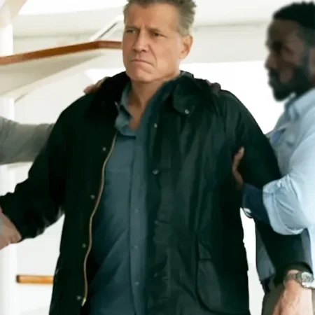 The Waterfront S01 Holt McCallany Black Satin Jacket