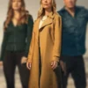 The Waterfront S01 Maria Bello Brown Coat
