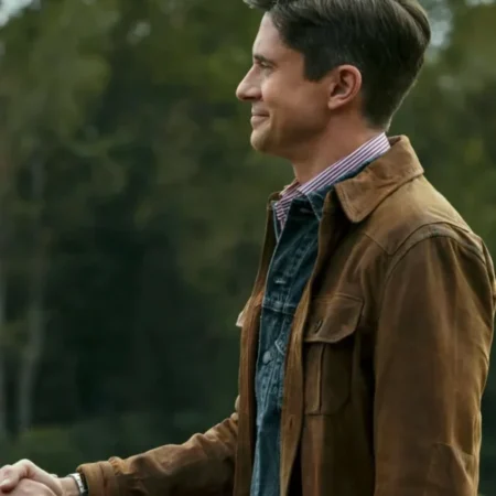 The Waterfront S01 Topher Grace Cotton Jacket Side