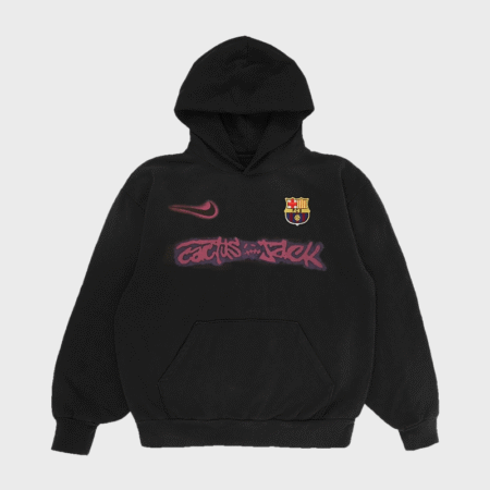Travis Scott x Cactus Jack Black Barcelona Hoodie Fleece