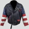 USA Brando Vintage 80s Stars Studded Bomber Jacket