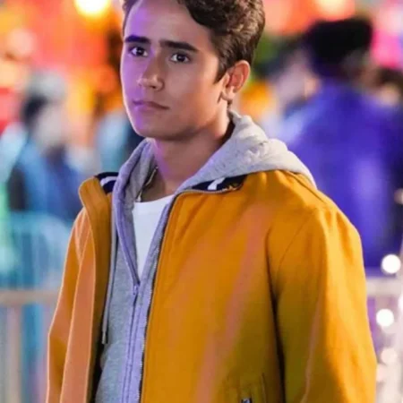 Victor Salazar Love Victor Yellow Leather Jacket webp
