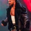 WWE Seth Rollins Black Shearling Jacket webp