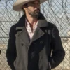 Yellowstone TV Series Ryan Bingham Grey PeaCoat webp