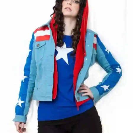 Young Avengers America Chavez Denim Jacket webp