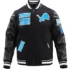 Zuleima Detroit Lions Black And Blue Varsity Jacket