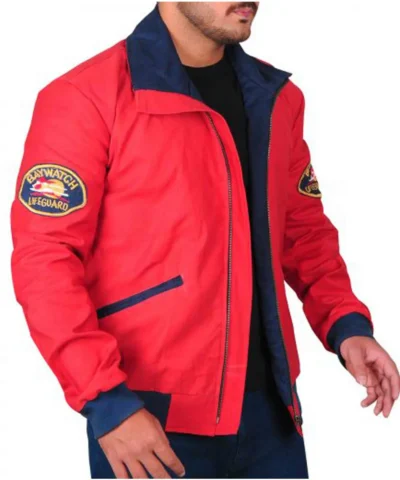 david hasselhoff baywatch bomber jacket