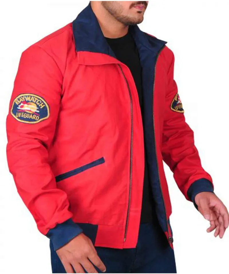 david hasselhoff baywatch bomber jacket