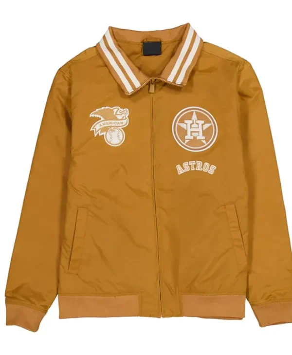 houston astros light bronze logo select jacket