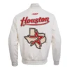 houston astros logo game day double knit white full snap jacket