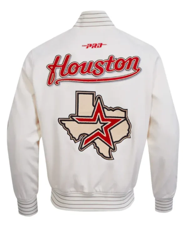 houston astros logo game day double knit white full snap jacket