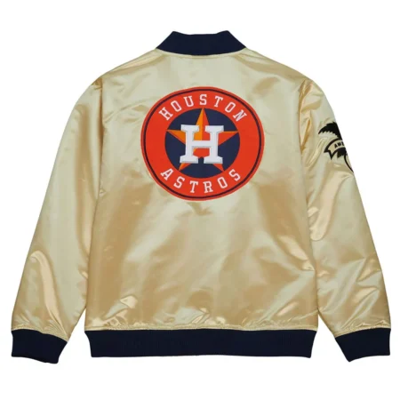 houston astros team og 20 gold satin jacket