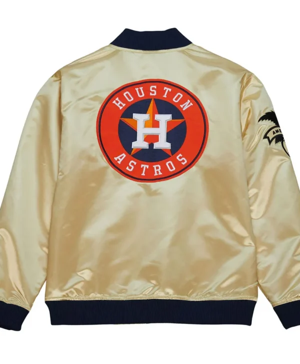 houston astros team og 20 gold satin jacket