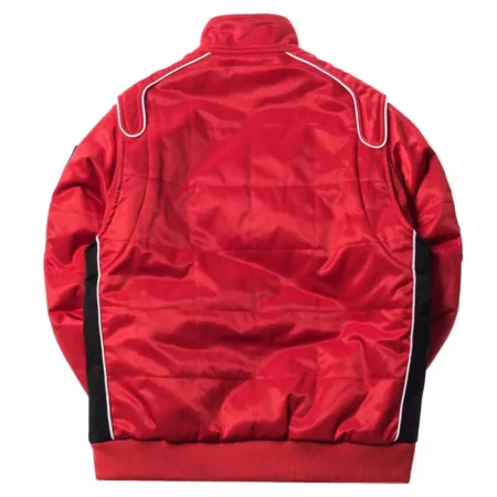 kith racing red satin jacket