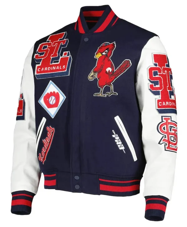 mash up st louis cardinals varsity jacket