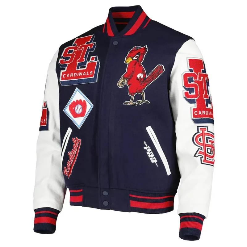 mash up st louis cardinals varsity jacket