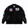 new york giants blackout varsity jacket