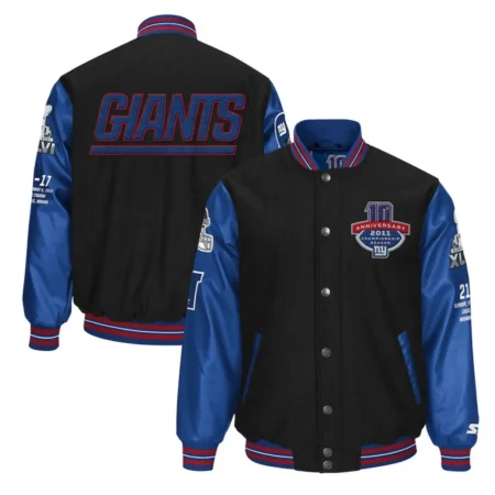 new york giants super bowl xlvi 10 year anniversary jacket scaled