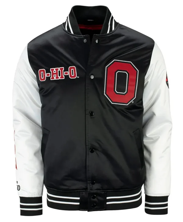 ohio state buckeyes black and white jacket